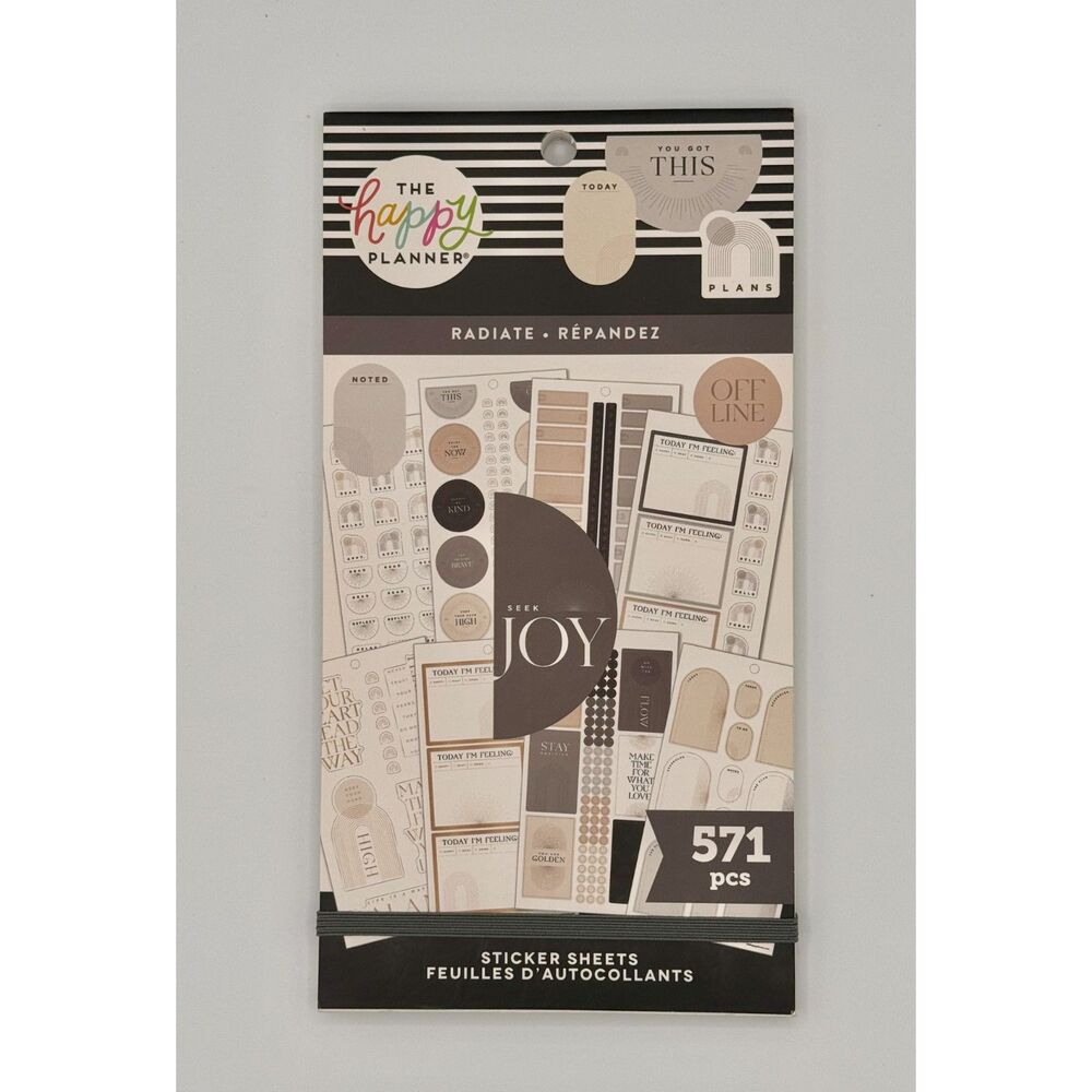 The Happy Planner Sticker Book, Radiate, 571 pcs, NEW